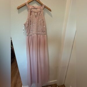 Speechless Blush Sequin Lace Kids Dress